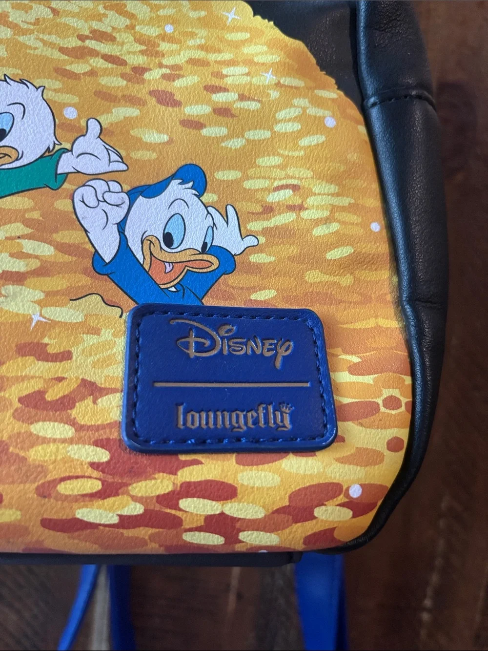 Disney x Loungefly Moneybags Scrooge McDuck Mini Backpack in Black and Gold